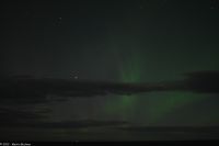 Polarlicht über der offenen Seestrecke Folda