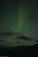 Polarlicht über der offenen Seestrecke Folda