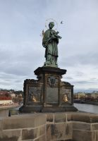 Prag Karlsbrücke Hl.Johannes von Nepomuk