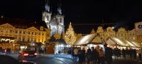 Prag Weihnachtsmarkt am Abend