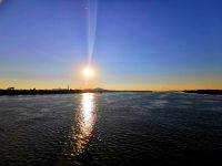 Erster Sonnenaufgang am Nil