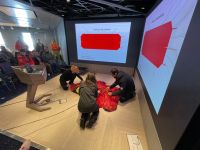 Vortrag über den Ablauf der Zeltübernachtung im ewigen Eis