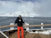 Eisbaden auf dem Schiff