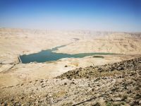 Tag 4 13.03.2023 Unterwegs, Stausee in der Mujib Senke