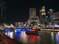 Singapur, Singapore River bei Nacht