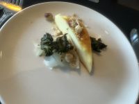 Hurtigruten - Abendessen - Vorspeise - gebratener Haloumikäse