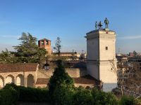 11. Reisetag – Stadtführung in Udine – Ausblick vom Schlossberg in Richtung Domplatz