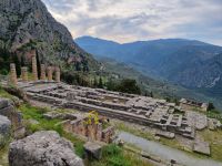 Delphi - Blick vom Theater zum Apollontempel