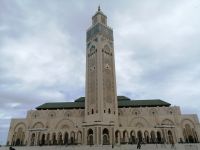 Blick von außen, Moschee Hassan II. in Casablanca