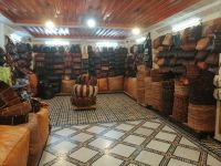 Ledertaschen in der Gerberei, Medina von Fes