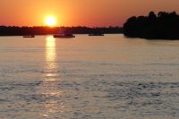 Bootsfahrt auf dem Sambesi mit Sonnenuntergang