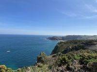 Aussicht vom Küstenpfad auf Plemont Bay