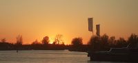 Sonnenuntergang am Hotel