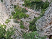 Insel Capri - Ausblick vom Augustusgarten auf die Krupp-Straße (Via Krupp)...