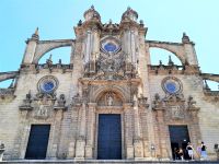 Fassade der Kathedrale San Salvador in Jerez