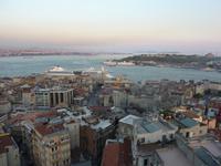 Blick vom Galata Turm am Abend
