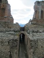 Taormina -Teatro Greco - hier kann man beim klaren Wetter Ätna sehen