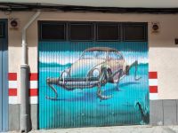 Garagentorkunst im Barrio del Arte, Salamanca 