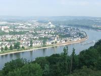 Blick von der Festung Ehrenbreitstein auf den Rhein