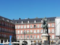 Madrid - Plaza Mayor und die Statue Philipps III.