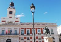 Madrid -Puerta del Sol, die Reiterstatue Carlos des III.