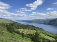5. Reisetag – Durch das Great Glean nach Inverness – Wanderung auf dem Great Glen Way – Blick über den Loch Ness