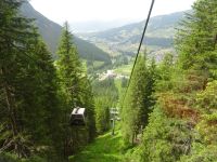 Fahrt mit der Kabinenbahn Rotwand nach Sexten