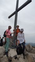 am Gipfelkreuz der Kanzelwand 2054 m hoch