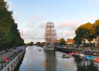 Restaurantschiff in Klaipeda, finnisches Geschenk