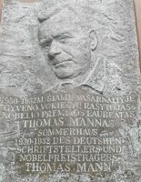 Tafel am Thomas Mann Sommerhaus bei Nida