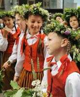 Auch die Kleinsten machen beim alle 5 Jahre stattfindenden Sänger- und Tänzerfestival mit