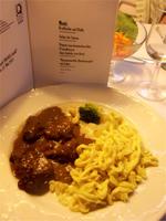 Rehrout mit frischen Brettspätzle
