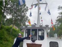 Unser Bootsmann Oliver als Scheibenwischer