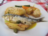 Fischessen im Hotel - letzter Abend