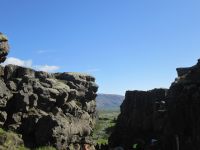 Trennung der amerikanischen und eurasischen Platte in der Allmännerschlucht