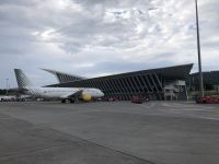 Blick zum Flufhafen Bilbao