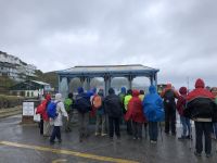 Anfang bei Regen in Portreath - nach dem Foto hörte es auf zu regnen :-)
