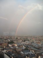 Blick auf Riga mit Regenbogen 
