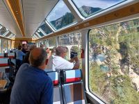 Eberhardt-Reisegäste am Landwasserviadukt