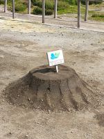 Erdlöcher bei den heißen Quellen nahe des 