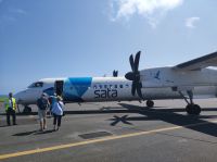 Unser Flugzeug für den Flug von Faial auf die Azoren Insel Terceira