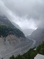 La mer de glace mit rückgebildeter Gletscherzunge 2023