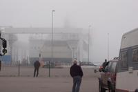 Unsere Fähre im Nebel