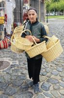 Korbverkäuferin in Korce