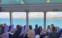 Fährüberfahrt von Jersey nach Guernsey - vorbei am Corbiere-Leuchtturm