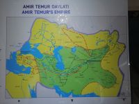 Darstellung der Reiches von Amir Timur im Mausoleumskomplex Gur-Emir, Samarkand