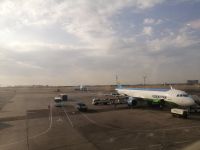 Eine Maschine der Usbelistan Airlines