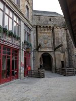 Im Inneren des befestigten Klosterberges Mont Saint Michel