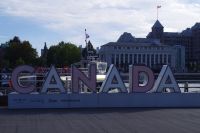 Canada mit Grand Pacifik Hotel im Hintergrund, Victoria