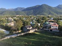 Blick aus dem Hotelfenster in Gabala